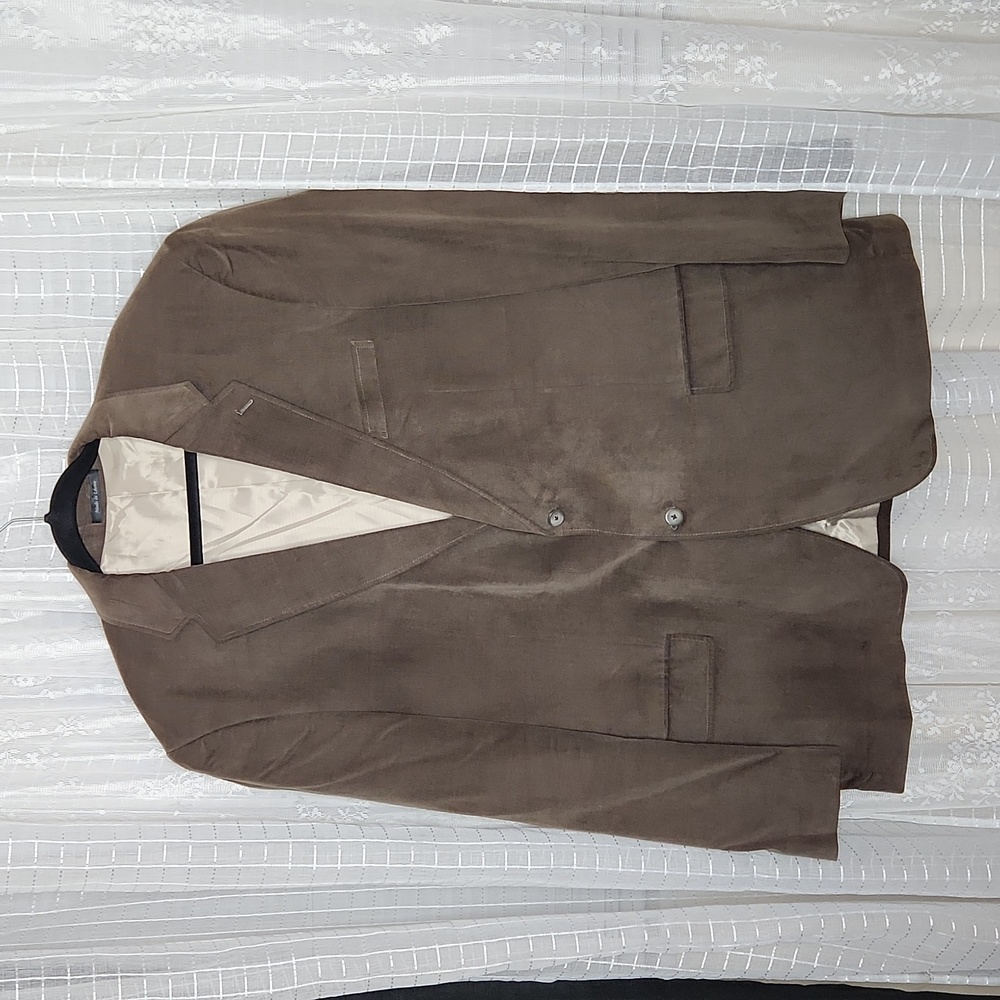 Calvin Klein Tan Brown Corduroy Suit Jacket Sport Coat Blazer Men's Sz50L
